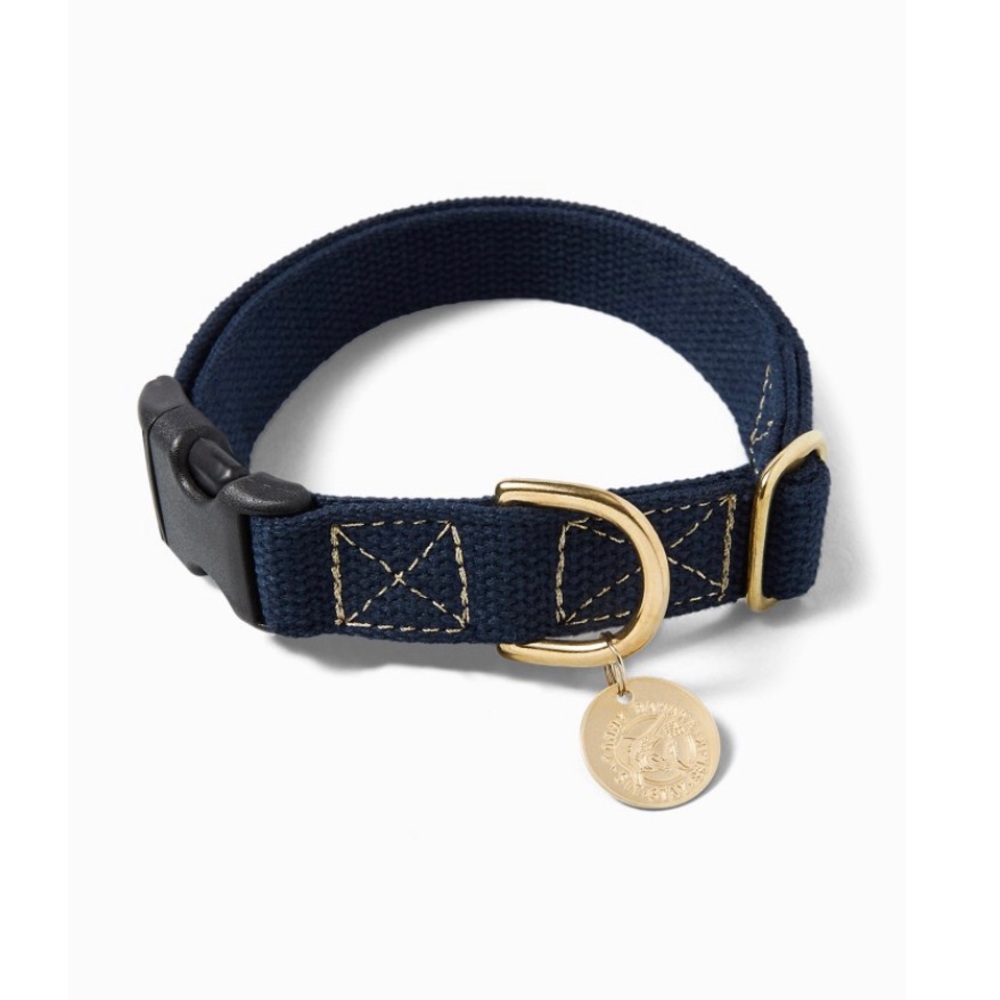 Tommy Bahama Large Cotton Pet Collar -colour ‘ocean deep’ brand new in p…